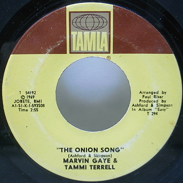 レコードメイン画像：《California Soul》良盤!! USオリジナル MARVIN GAYE & TAMMI TERRELL The Onion Song ('69 Tamla) 収録 7インチ 45RPM.