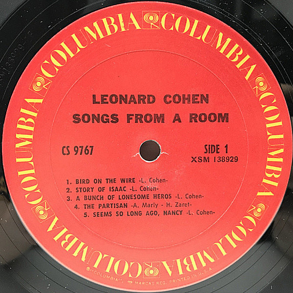 LEONARD COHEN / Songs From A Room (LP) / Columbia | WAXPEND