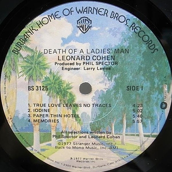 LEONARD COHEN / Death Of A Ladies' Man (LP) / Warner Bros