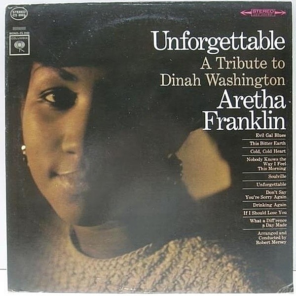 レコードメイン画像：極美盤!! US初期 2eyeラベル ARETHA FRANKLIN Unforgettable - A Tribute To Dinah Washington ('64 Columbia) アレサ・フランクリン LP