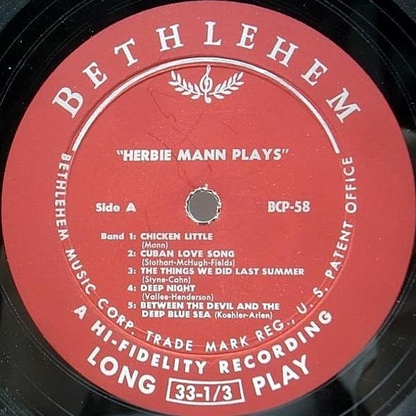 HERBIE MANN / Herbie Mann Plays (LP) / Bethlehem | WAXPEND