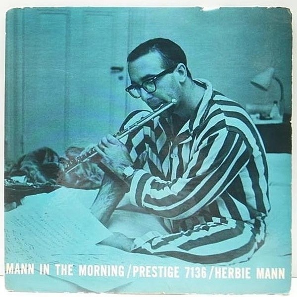 レコードメイン画像：《Ake Persson, Arne Domnerus》MONO 深溝 HERBIE MANN Mann In The Morning (Prestige 7136) NJ, YELLOW スウェーデン録音