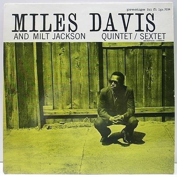 レコードメイン画像：レアな美品!! MONO 手書きRVG 深溝 MILES DAVIS & MILT JACKSON Quintet / Sextet (Prestige 7034) NJ, 2nd | Jackie McLean, Ray Bryant