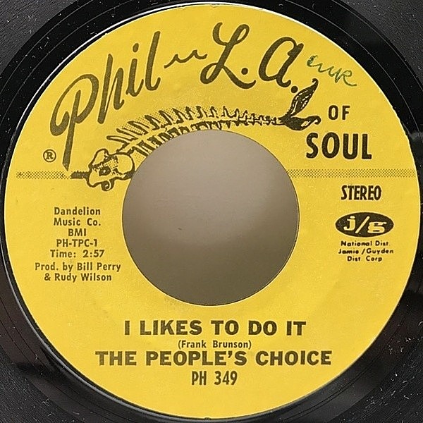 レコードメイン画像：シングル・オンリー!! USオリジナル PEOPLE'S CHOICE I Likes To Do It ／ Big Ladies Man ('71 Phil L.A. Of Soul) 7インチ サンプリング