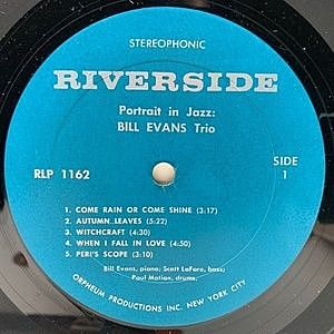 BILL EVANS / Portrait In Jazz (LP) / Riverside | WAXPEND RECORDS