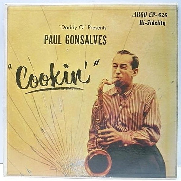 レコードメイン画像：レア・オリジナル MONO 1st. 黒ラベル 深溝 PAUL GONSALVES Cookin' (Argo 626) Clark Terry, Willie Jones ほか