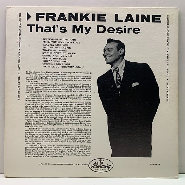 FRANKIE LAINE / That's My Desire (LP) / Mercury | WAXPEND RECORDS