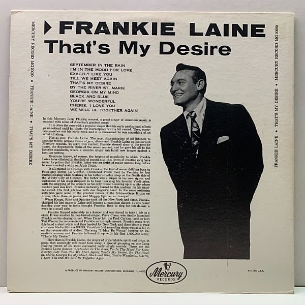 FRANKIE LAINE / That's My Desire (LP) / Mercury | WAXPEND RECORDS FRANKIE LAINE / That's My Desire (LP) / Mercury | WAXPEND RECORDS