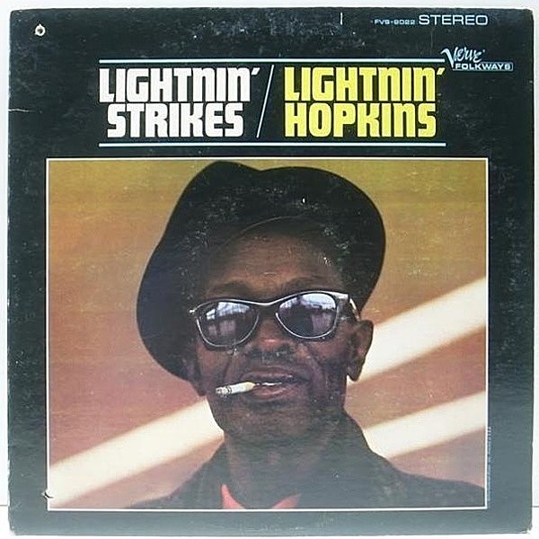 レコードメイン画像：深溝 USオリジナル LIGHTNIN HOPKINS Lightnin' Strikes ('66 Verve) Mojo Hand 再録 ほか ライトニン・ホプキンス LP