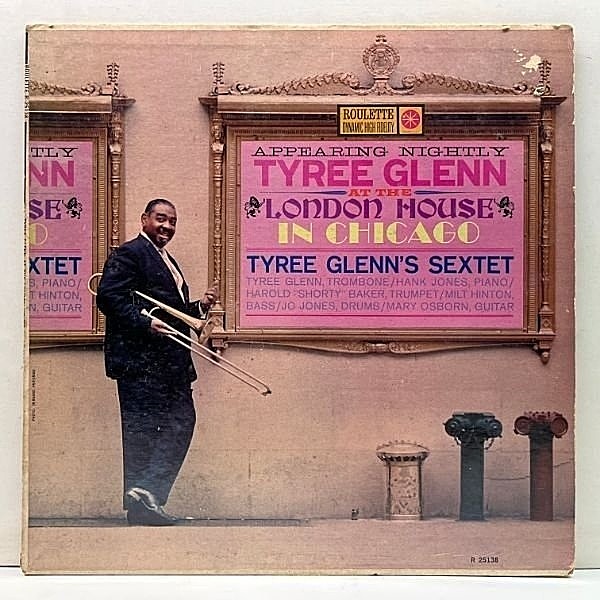 レコードメイン画像：良再生!! MONO 初版マルチバー 深溝 USオリジナル TYREE GLENN At The London House In Chicago ('61 Roulette) Hank Jones, Milt Hinton