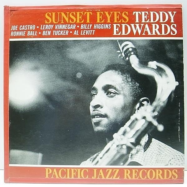 レコードメイン画像：美再生!良盤! MONO 1st銀バー 深溝 オリジナル TEDDY EDWARDS Sunset Eyes (Pacific Jazz PJ-14) テディ・エドワーズのワンホーン!!