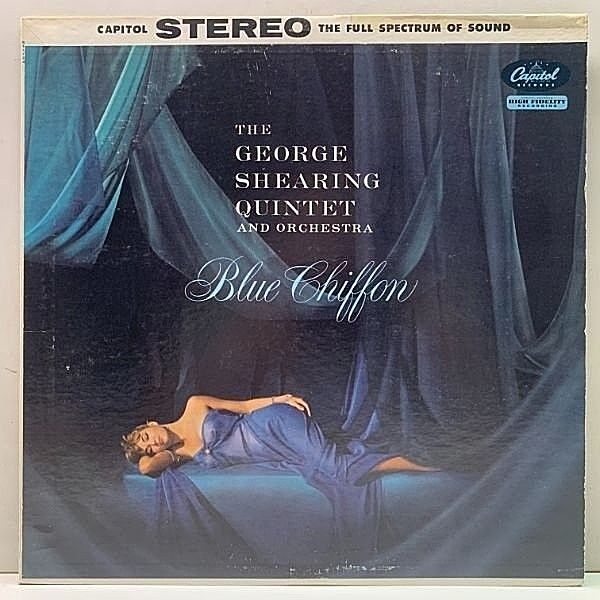 レコードメイン画像：美盤!! 初版 縦線 左Logo 虹ツヤ USオリジ GEORGE SHEARING QUINTET Blue Chiffon ('59 Capitol) シアリング流カクテルジャズの本命盤