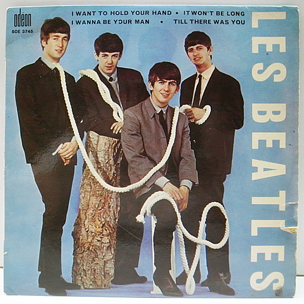 レコードメイン画像：激レア FRANCE 仏 7インチ LES BEATLES I Want To Hold Your Hand (Odeon SOE 3745) ビートルズ 4曲入り EP コーティング仕様