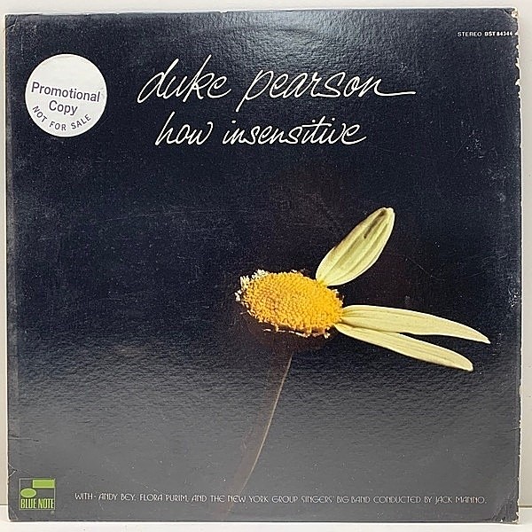 レコードメイン画像：美盤!! プロモ VANGELDER刻印 DUKE PEARSON How Insensitive ('69 Blue Note) 洗練されたボサ・ジャズの名作 Flora Purim, Airto ほか