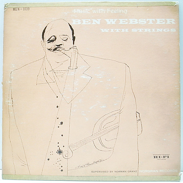 レコードメイン画像：US 完全オリジナル BEN WEBSTER Music With Feeling ('54 Norgran) 初回 黄色ラベ 両溝 MONO | 最高のバラッド・テナー・ワンホーン