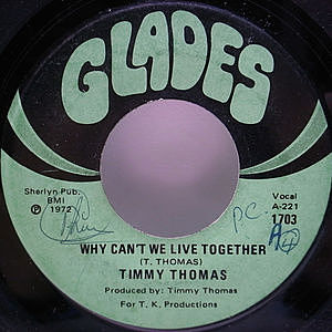 レコード画像：TIMMY THOMAS / Why Can't We Live Together