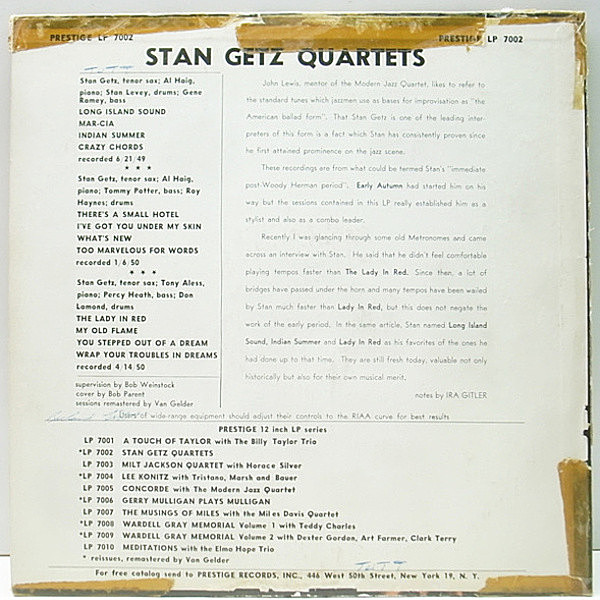 スタンゲッツ貴重サイン入りレコード スタンゲッツ貴重サイン入りレコード STAN GETZ （スタンゲッツ）/ The