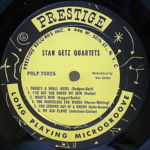 STAN GETZ / Stan Getz Quartets (LP) / Prestige | WAXPEND RECORDS