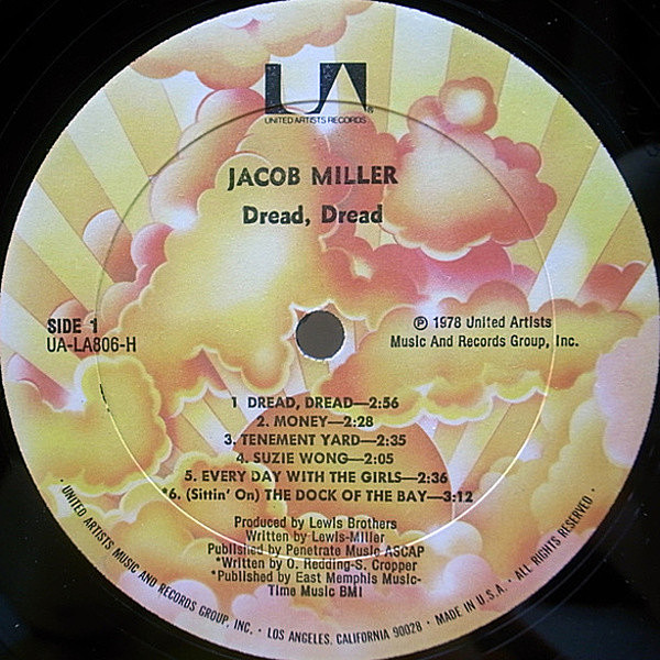 JACOB MILLER / Dread, Dread (LP) / United Artists | WAXPEND