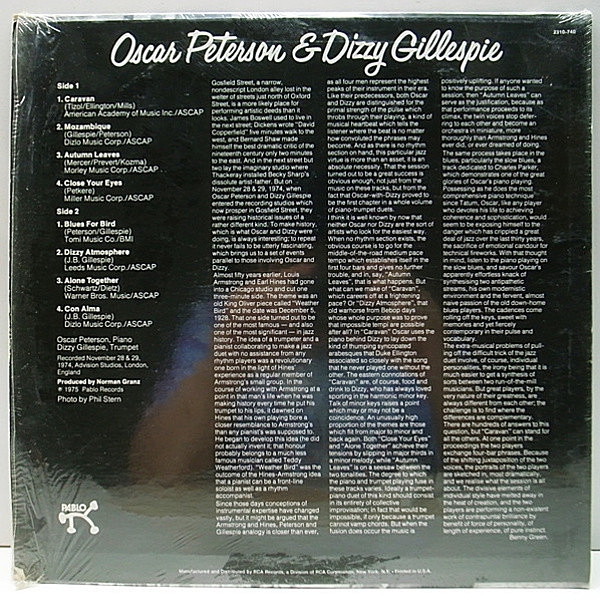 OSCAR PETERSON / DIZZY GILLESPIE / Oscar Peterson & Dizzy