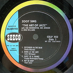 Zoot Sims 澤野工房レコード 10インチ 未開封 VG++ CHUBBY JACKSON Zoot Sims Prestige 10