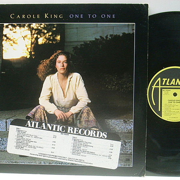 レコードメイン画像：【全編新曲構成の意欲作】プロモ 美盤 USオリジナル CAROLE KING One To One (Atlantic) Danny Kortchmarらシティの3人に、Eric Johnsonも