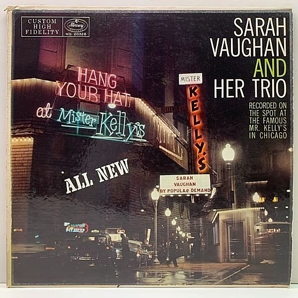 レコードメイン画像：USオリジナル MONO 黒銀ラベ 深溝 SARAH VAUGHAN AND HER TRIO At Mister Kelly's ('58 Mercury) w/ ROY HAYNESトリオとの絶品ライヴ