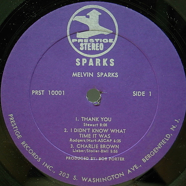 MELVIN SPARKS / Sparks! (LP) / Prestige | WAXPEND RECORDS