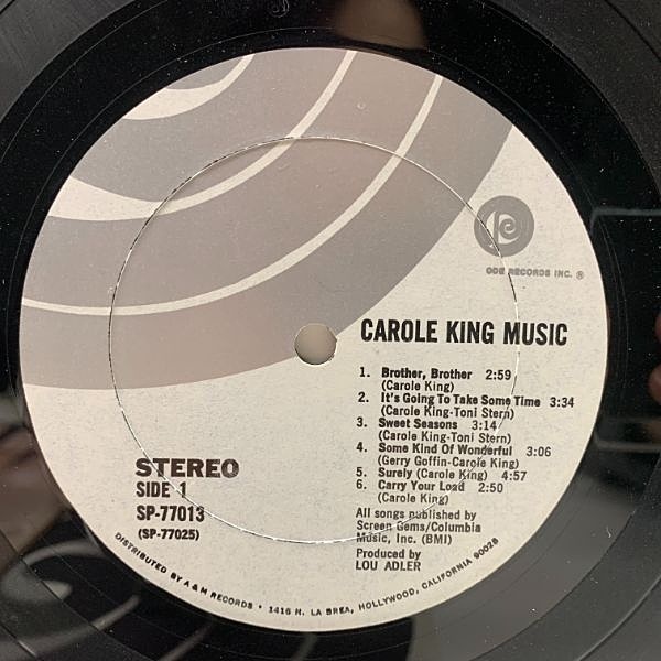 CAROLE KING / Music (LP) / Ode | WAXPEND RECORDS