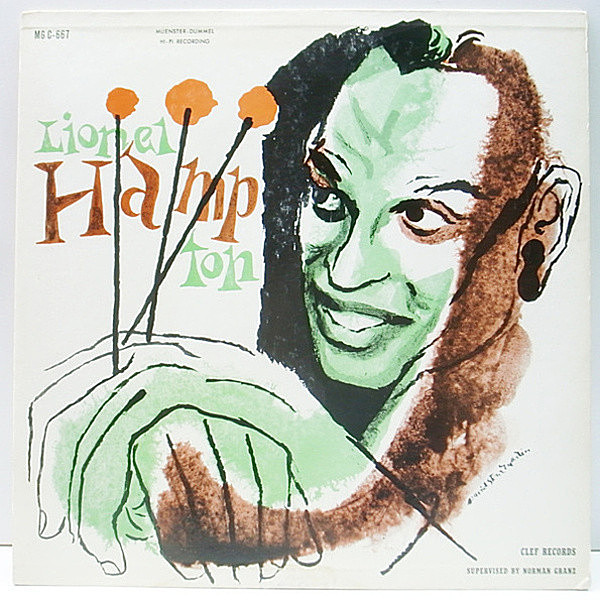 レコードメイン画像：良品!! MONO 1st CLEF ツヤTP 深溝 USオリジナル LIONEL HAMPTON Quartet / Quintet | Oscar Peterson, Buddy DeFranco, Herb Ellis ほか