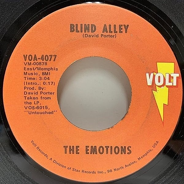 レコードメイン画像：良好!! 7インチ USオリジナル EMOTIONS My Honey And Me / Blind Alley ('72 Volt) エモーションズ 名曲 ULTIMATE BREAKS & BEATS CLASSIC