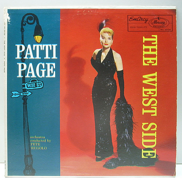 レコードメイン画像：レアな美盤!音抜群! MONO 大ドラマー 深溝 USオリジナル PATTI PAGE The West Side ('58 EmArcy) スタンダード中心のジャズヴォーカル作品