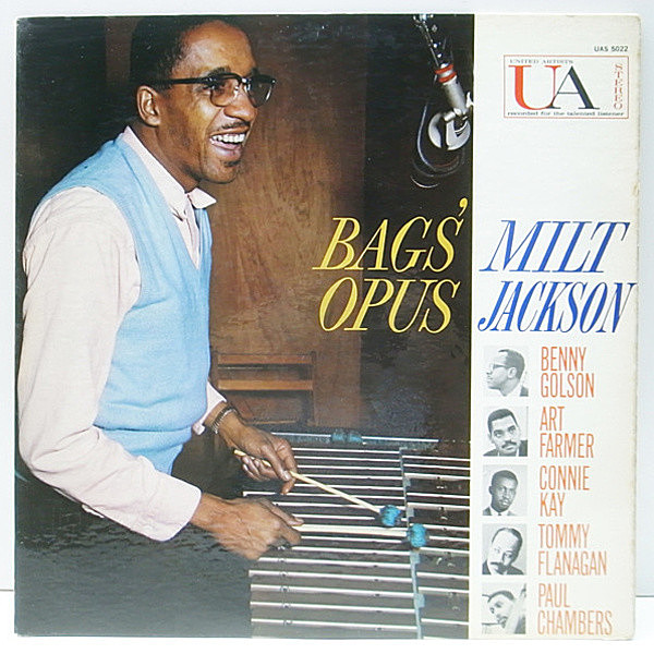 レコードメイン画像：初回 青ラベル STEREO 深溝 USオリジナル MILT JACKSON Bags' Opus ('59 United) ART FARMER, BENNY GOLSON, TOMMY FLANAGAN