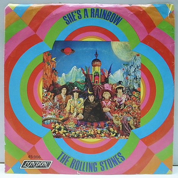 レコードメイン画像：レア・ピクチャー・スリーヴ [PS] 付き 美盤!! USオリジナル ROLLING STONES She's A Rainbow ('67 London 45-906) 米 7インチ EP 45RPM