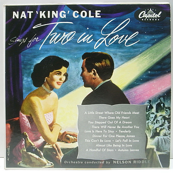 レコードメイン画像：美盤 MONO ターコイズ USオリジナル NAT KING COLE Sings For Two In Love (Capitol) バラッドから粋なスウィングまで最高の一枚