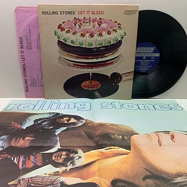 レコードメイン画像：未使用ポスター完品【11-11-69 日付刻印】USオリジナル ROLLING STONES Let It Bleed ('69 London) ストーンズ／レット・イット・ブリード