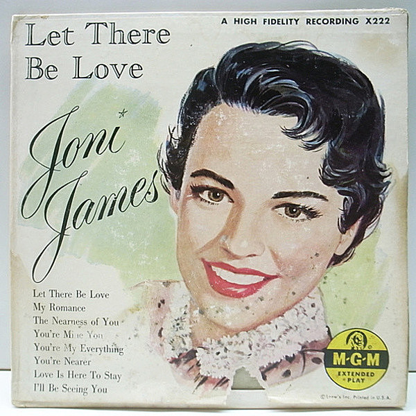 レコードメイン画像：希少・デビュー作品 7インチ 2枚組 EP JONI JAMES Let There Be Love ('53 MGM X 222) ジョニ・ジェームス 8曲入り シングル 45RPM.