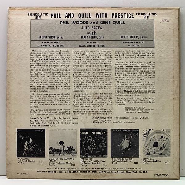 PHIL&QUILL with PRESTIGE アナログ  jazz Amazon.co.jp: Phil & Quill With Prestige: ミュージック
