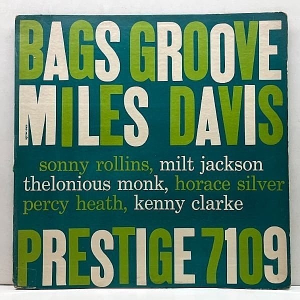 レコードメイン画像：MONO 手書きRVG 米 NJ, Yellow 深溝 MILES DAVIS Bags Groove (Prestige 7109) X'MAS 喧嘩セッション w/ THELONIOUS MONK, SONNY ROLLINS