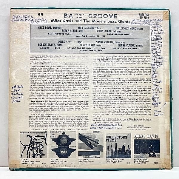 LP Miles Davis Bags Groove SMJ6520PROMO PRESTIGE プロモ /00260 Miles Davis – Bags Groove – Vinyl (LP, Album + 3 more), 1976