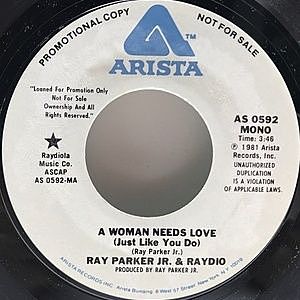 レコード画像：RAY PARKER JR. / A Woman Needs Love (Just Like You Do)