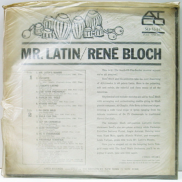 RENE BLOCH / Mr. Latin (LP) / ATCO | WAXPEND RECORDS