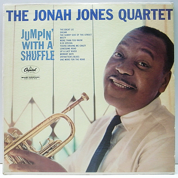 レコードメイン画像：良盤!! MONO 1st Left-Logo 虹ツヤ USオリジナル JONAH JONES Jumpin' With A Shuffle ('61 Capitol) 味わい深い歌唱も堪能できる好盤