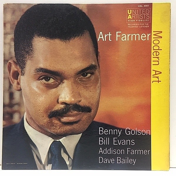 レコードメイン画像：US MONO 耳(Ear) 深溝 ART FARMER Modern Art ('58 United) Benny Golson, Bill Evans ほか 全盛期のアート・ファーマー／屈指の名盤