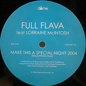 レコード画像：FULL FLAVA / LORRAINE MCINTOSH / Make This A Special Night 2004