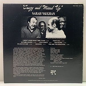 SARAH VAUGHAN / Crazy And Mixed Up (LP) / Pablo | WAXPEND