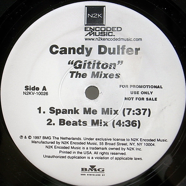 レコードメイン画像：良品!! プロモ US 12インチ CANDY DULFER Gititon The Mixes ('97 N2K Encoded Music) 4ヴァージョン収録 キャンディ・ダルファー 試聴