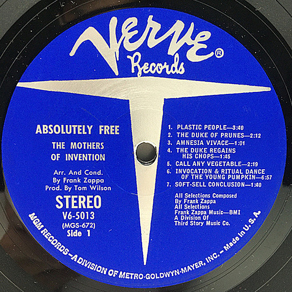 MOTHERS OF INVENTION / Absolutely Free (LP) / Verve