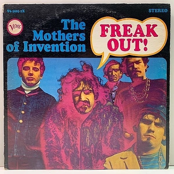 レコードメイン画像：レア!美盤! 初版オンリー・マップ印刷 T字青ラベル USオリジナル THE MOTHERS OF INVENTION Freak Out | FRANK ZAPPA 地図 1st MAP COVER