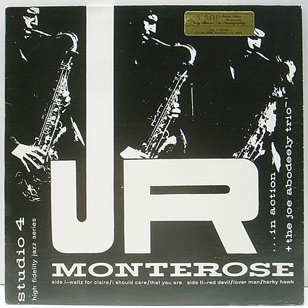 レコードメイン画像：美品 J.R. MONTEROSE In Action + JOE ABODEELY TRIO ('83 V.S.O.P.／Studio 4) この再発ですら入手困難！